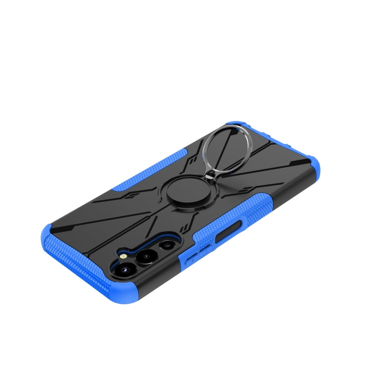 For Tecno Pova 4 Armor Bear Shockproof PC + TPU Phone Case with Ring