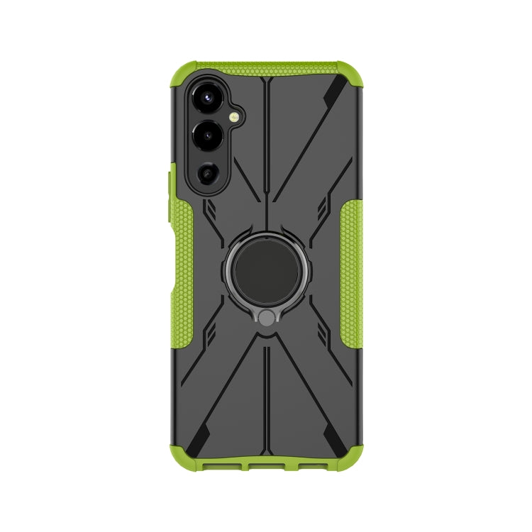 For Tecno Pova 4 Armor Bear Shockproof PC + TPU Phone Case with Ring