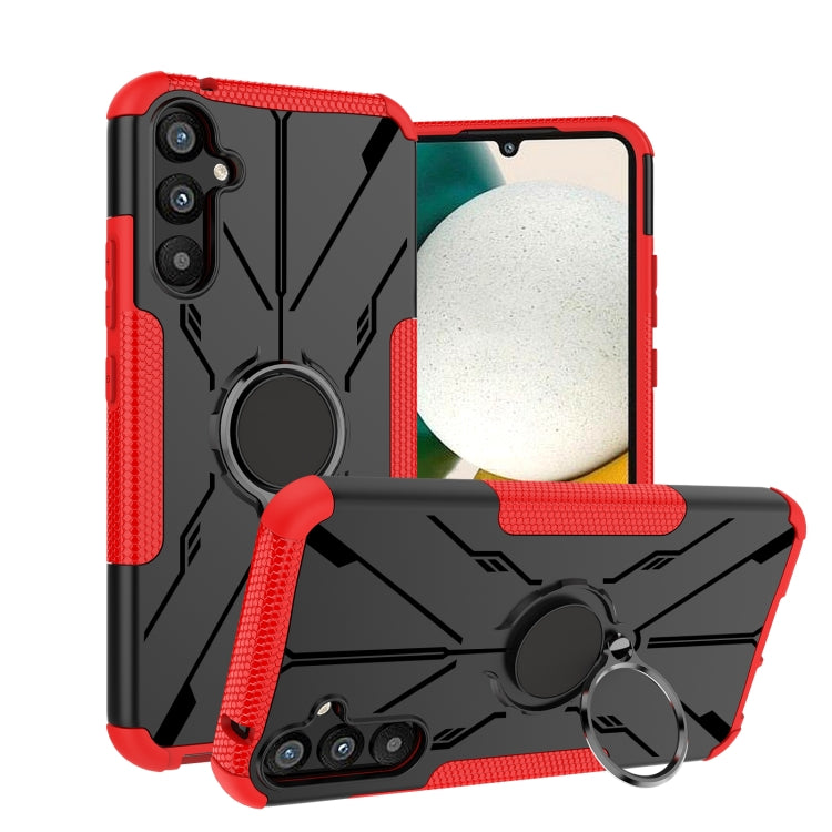 For Samsung Galaxy A34 5G Armor Bear Shockproof PC + TPU Phone Case with Ring