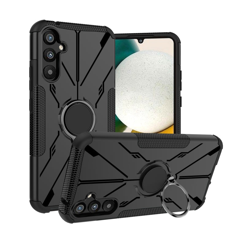 For Samsung Galaxy A34 5G Armor Bear Shockproof PC + TPU Phone Case with Ring