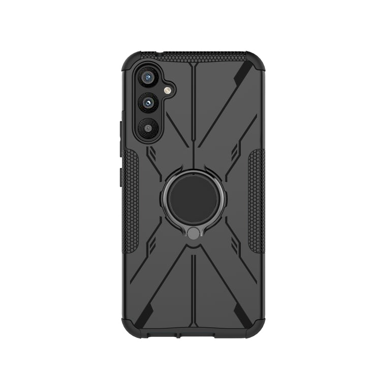 For Samsung Galaxy A34 5G Armor Bear Shockproof PC + TPU Phone Case with Ring