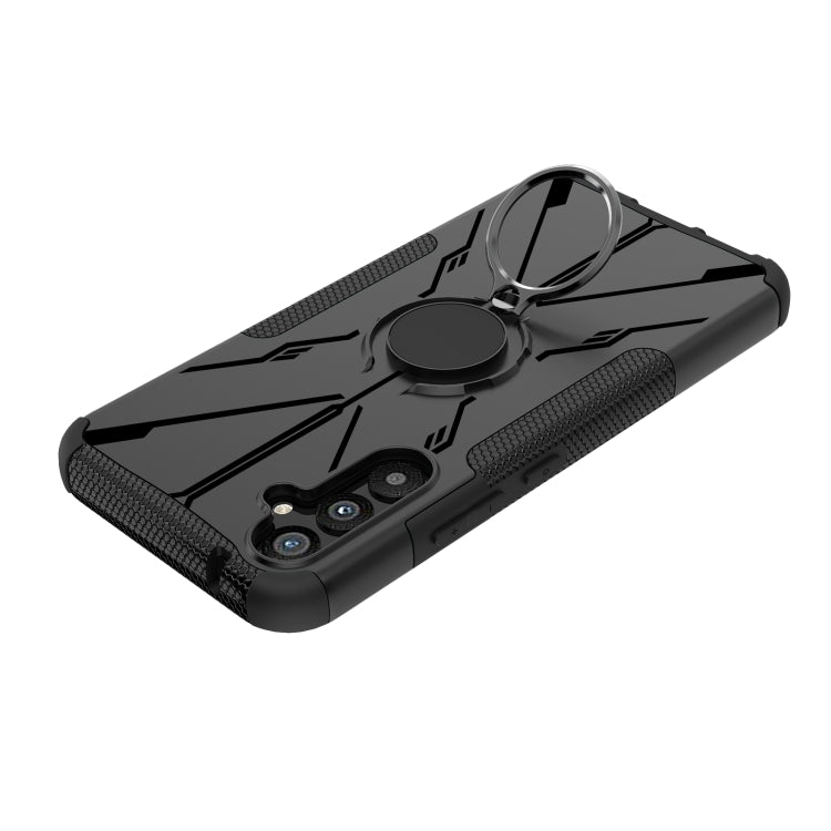 For Samsung Galaxy A34 5G Armor Bear Shockproof PC + TPU Phone Case with Ring