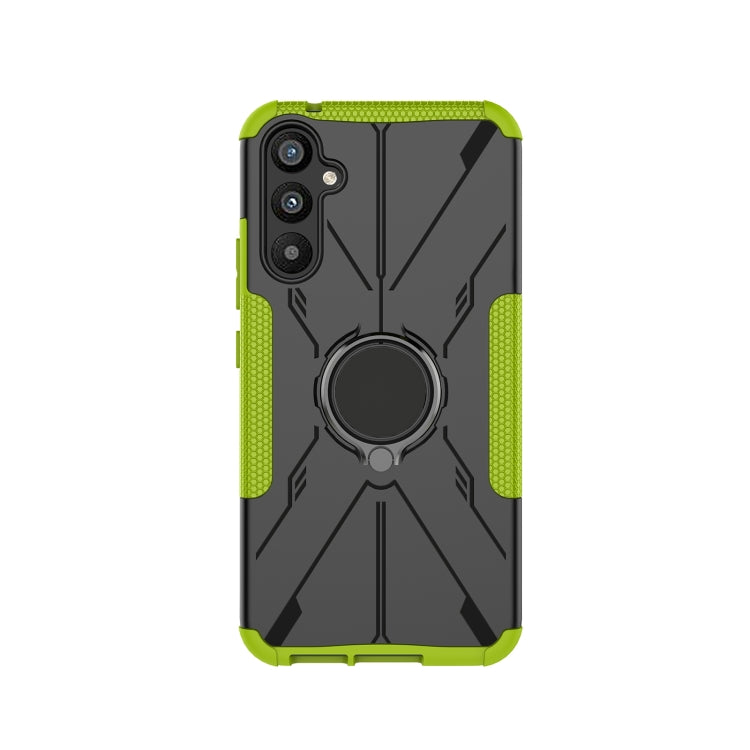 For Samsung Galaxy A34 5G Armor Bear Shockproof PC + TPU Phone Case with Ring