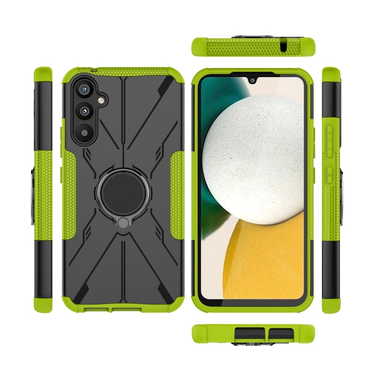 For Samsung Galaxy A34 5G Armor Bear Shockproof PC + TPU Phone Case with Ring
