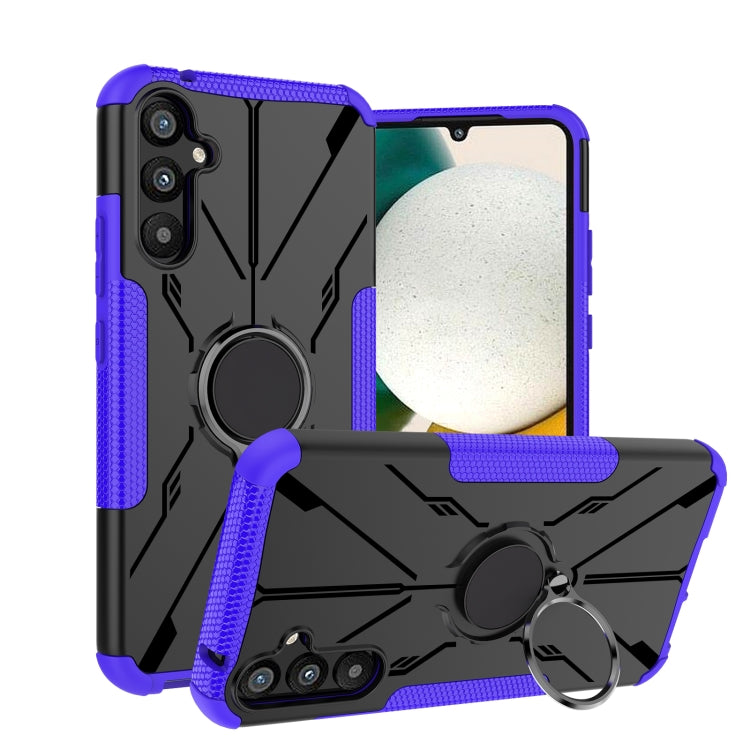 For Samsung Galaxy A34 5G Armor Bear Shockproof PC + TPU Phone Case with Ring