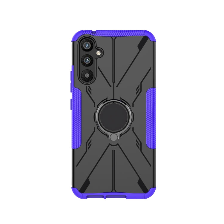 For Samsung Galaxy A34 5G Armor Bear Shockproof PC + TPU Phone Case with Ring