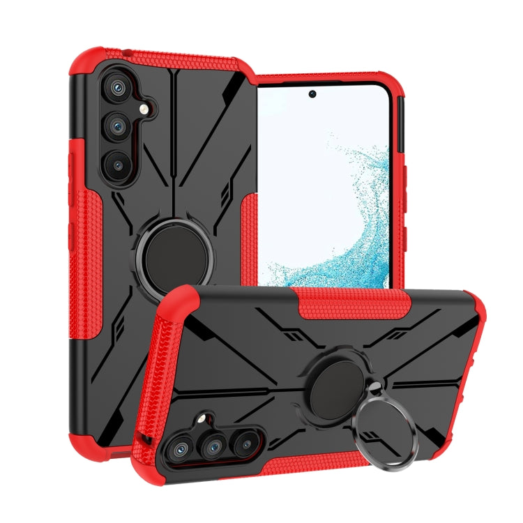 For Samsung Galaxy A54 5G Armor Bear Shockproof PC + TPU Phone Case with Ring