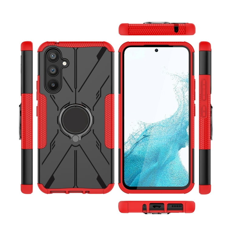 For Samsung Galaxy A54 5G Armor Bear Shockproof PC + TPU Phone Case with Ring