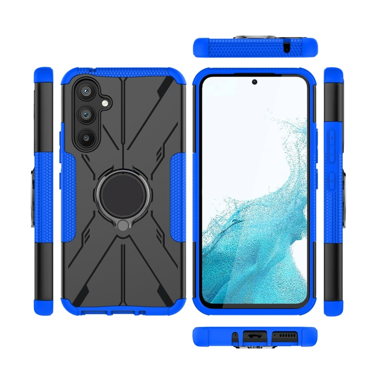 For Samsung Galaxy A54 5G Armor Bear Shockproof PC + TPU Phone Case with Ring