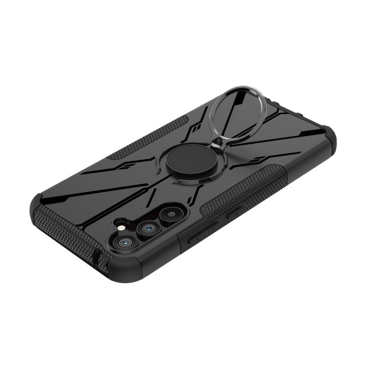 For Samsung Galaxy A54 5G Armor Bear Shockproof PC + TPU Phone Case with Ring