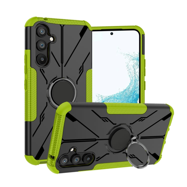 For Samsung Galaxy A54 5G Armor Bear Shockproof PC + TPU Phone Case with Ring