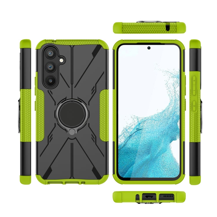 For Samsung Galaxy A54 5G Armor Bear Shockproof PC + TPU Phone Case with Ring