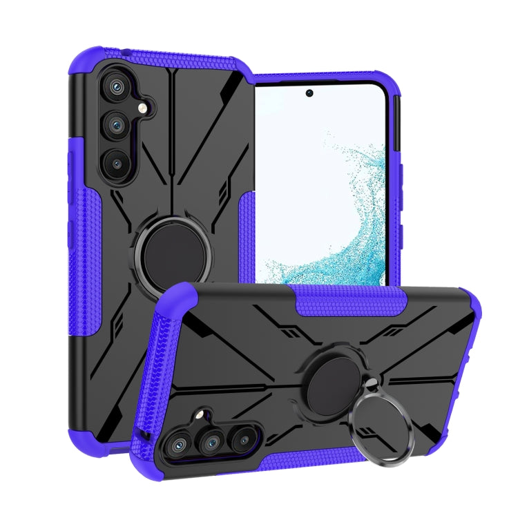 For Samsung Galaxy A54 5G Armor Bear Shockproof PC + TPU Phone Case with Ring