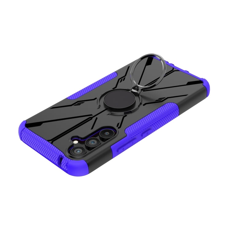 For Samsung Galaxy A54 5G Armor Bear Shockproof PC + TPU Phone Case with Ring