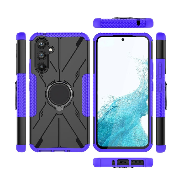 For Samsung Galaxy A54 5G Armor Bear Shockproof PC + TPU Phone Case with Ring