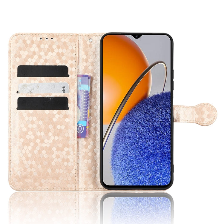 For Huawei nova Y61 Honeycomb Dot Texture Leather Phone Case