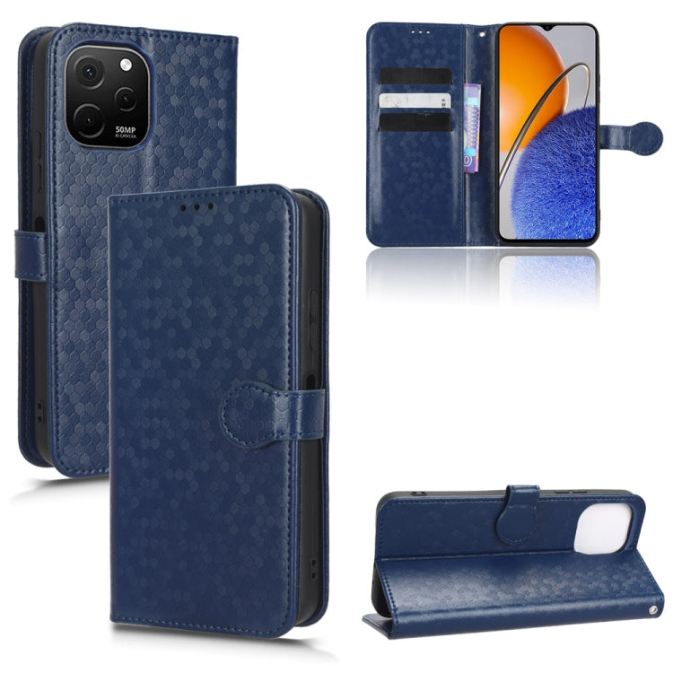For Huawei nova Y61 Honeycomb Dot Texture Leather Phone Case