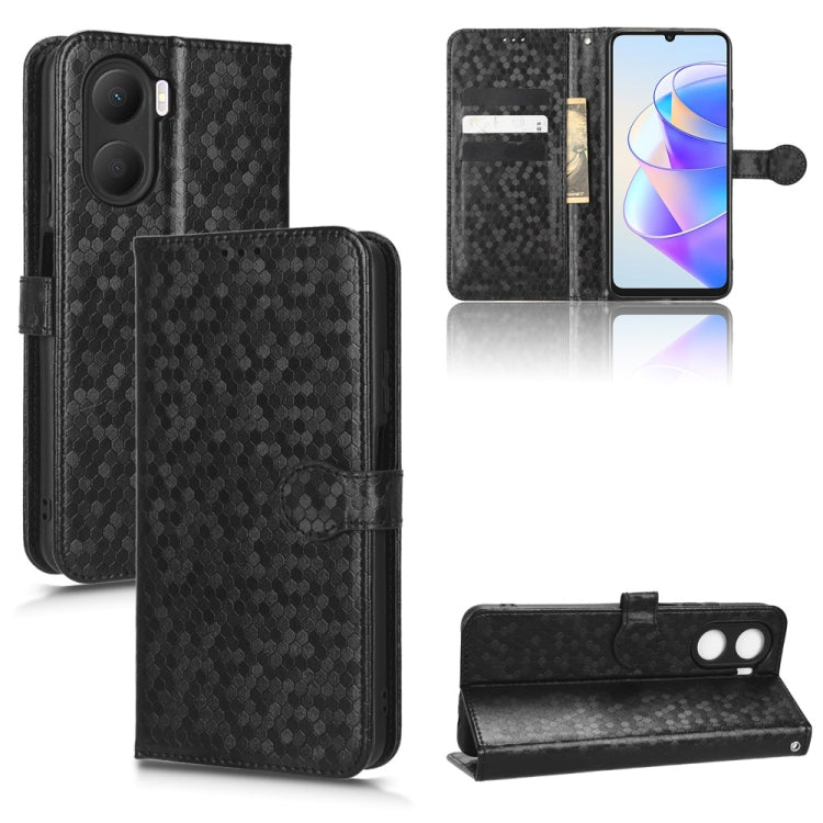 For Honor Play 40 Honeycomb Dot Texture Leather Phone Case