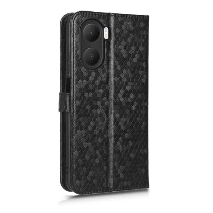 For Honor Play 40 Honeycomb Dot Texture Leather Phone Case