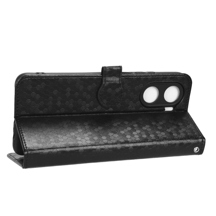 For Honor Play 40 Honeycomb Dot Texture Leather Phone Case