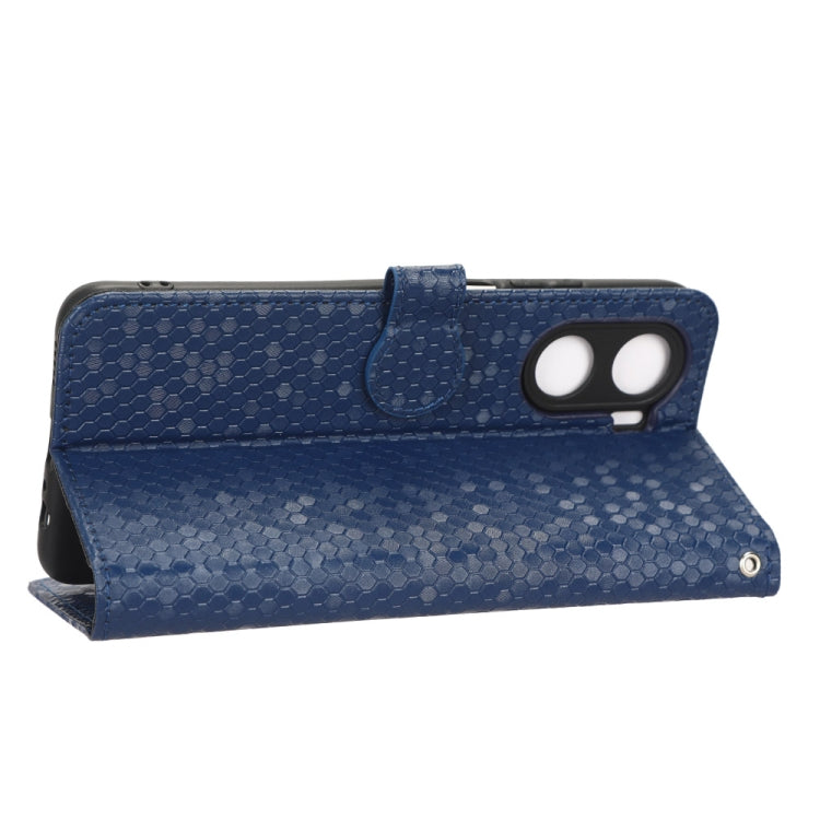 For Honor Play 40 Honeycomb Dot Texture Leather Phone Case