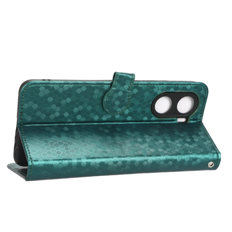 For Honor Play 40 Honeycomb Dot Texture Leather Phone Case
