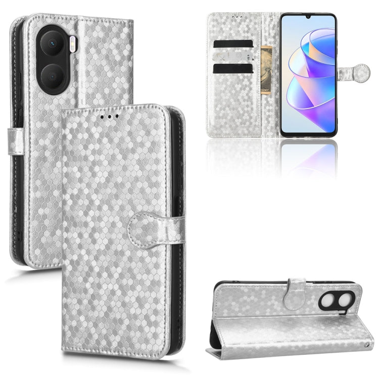 For Honor Play 40 Honeycomb Dot Texture Leather Phone Case