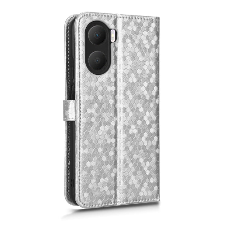 For Honor Play 40 Honeycomb Dot Texture Leather Phone Case