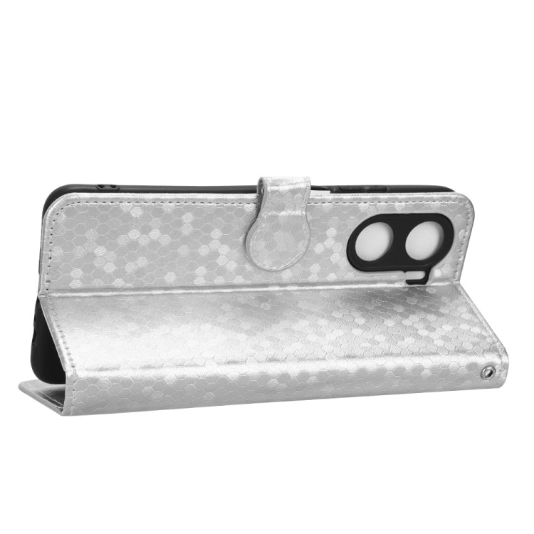For Honor Play 40 Honeycomb Dot Texture Leather Phone Case
