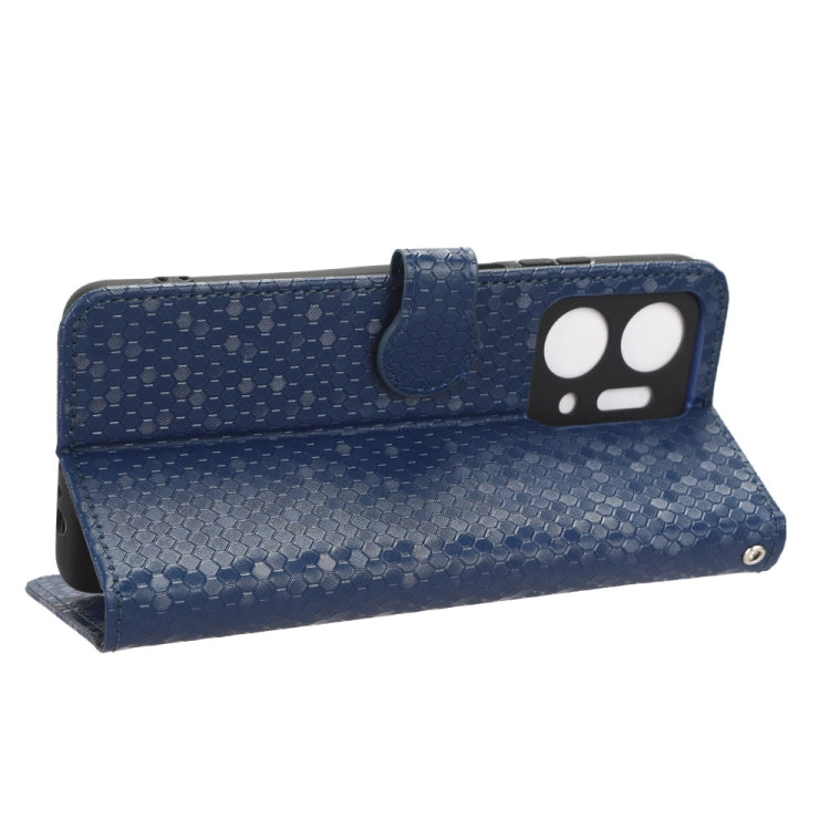 For Honor X7a Honeycomb Dot Texture Leather Phone Case