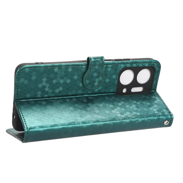 For Honor X7a Honeycomb Dot Texture Leather Phone Case