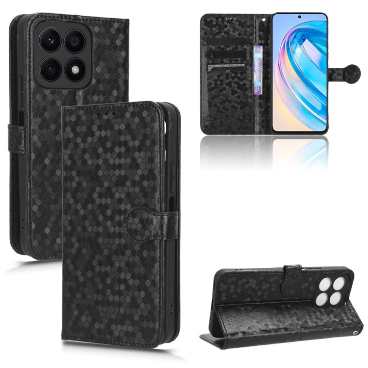 For Honor X8a Honeycomb Dot Texture Leather Phone Case