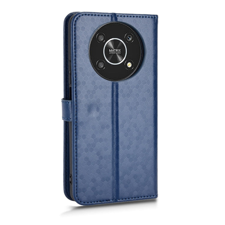 For Honor X9 Honeycomb Dot Texture Leather Phone Case