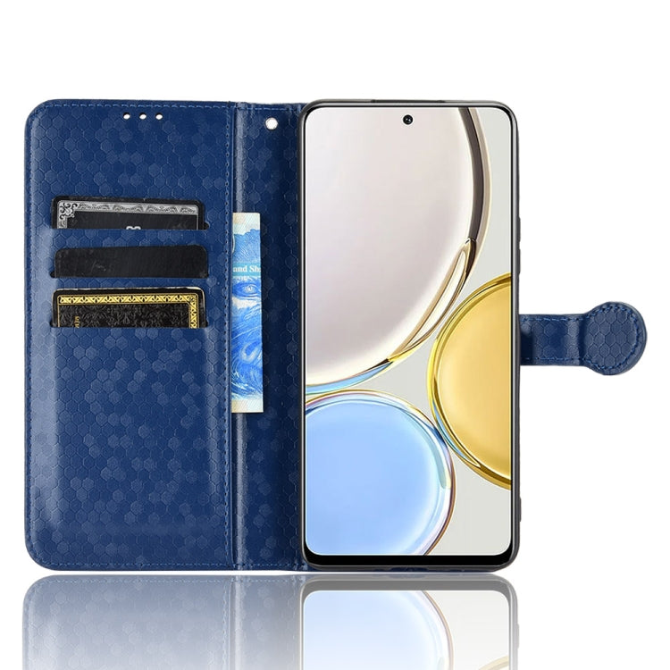 For Honor X9 Honeycomb Dot Texture Leather Phone Case