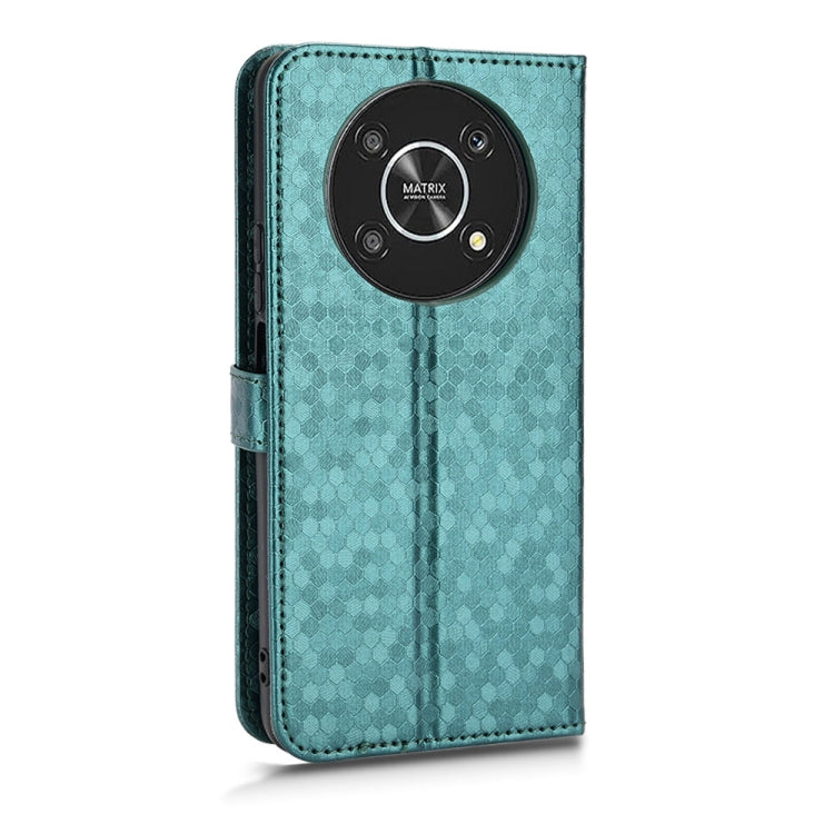 For Honor X9 Honeycomb Dot Texture Leather Phone Case
