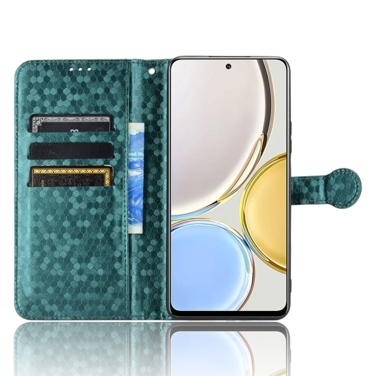 For Honor X9 Honeycomb Dot Texture Leather Phone Case
