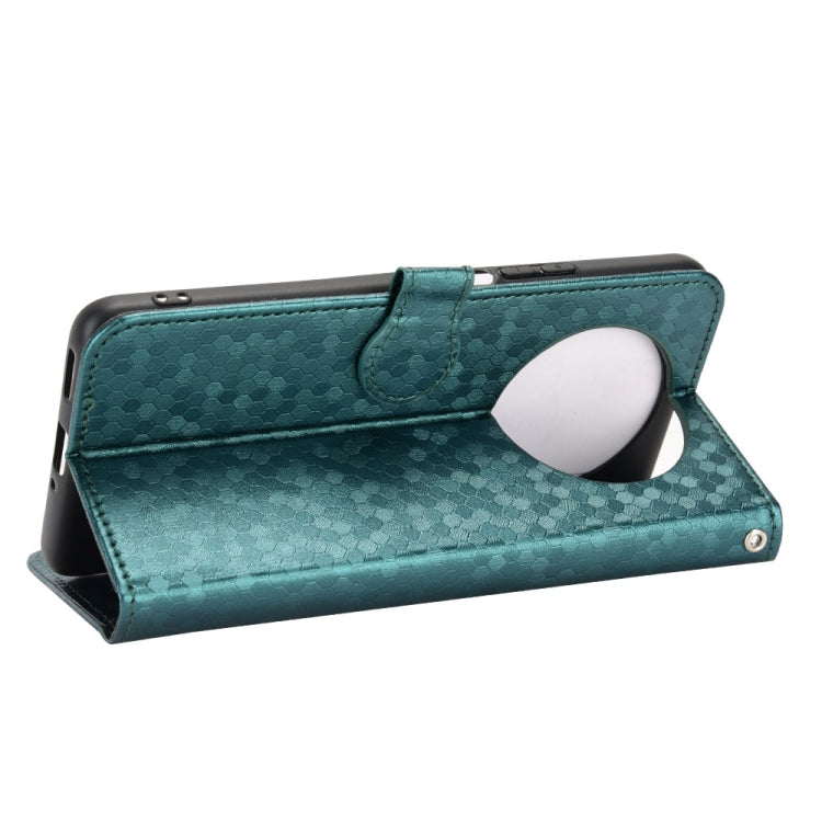 For Honor X9 Honeycomb Dot Texture Leather Phone Case