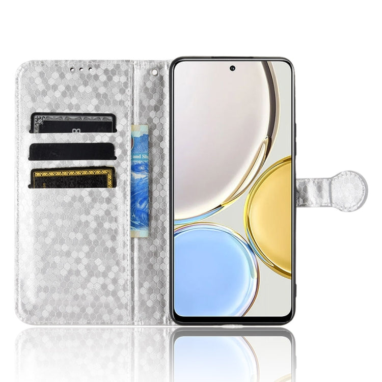For Honor X9 Honeycomb Dot Texture Leather Phone Case