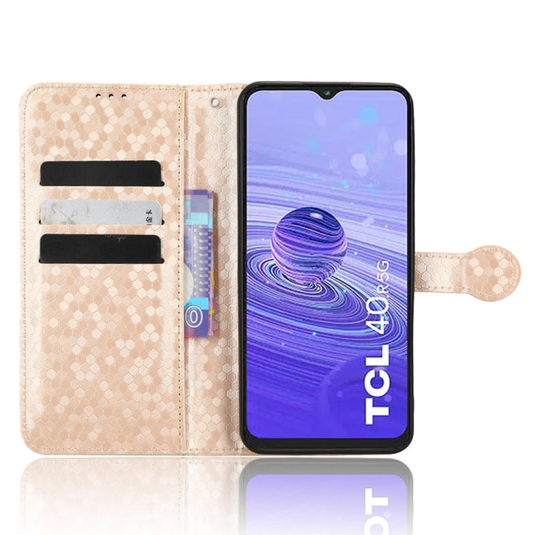 For TCL 40R Honeycomb Dot Texture Leather Phone Case