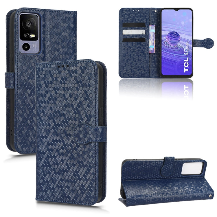 For TCL 40R Honeycomb Dot Texture Leather Phone Case
