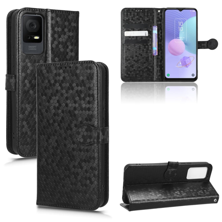 For TCL 405 / TCL 406 T506D Honeycomb Dot Texture Leather Phone Case