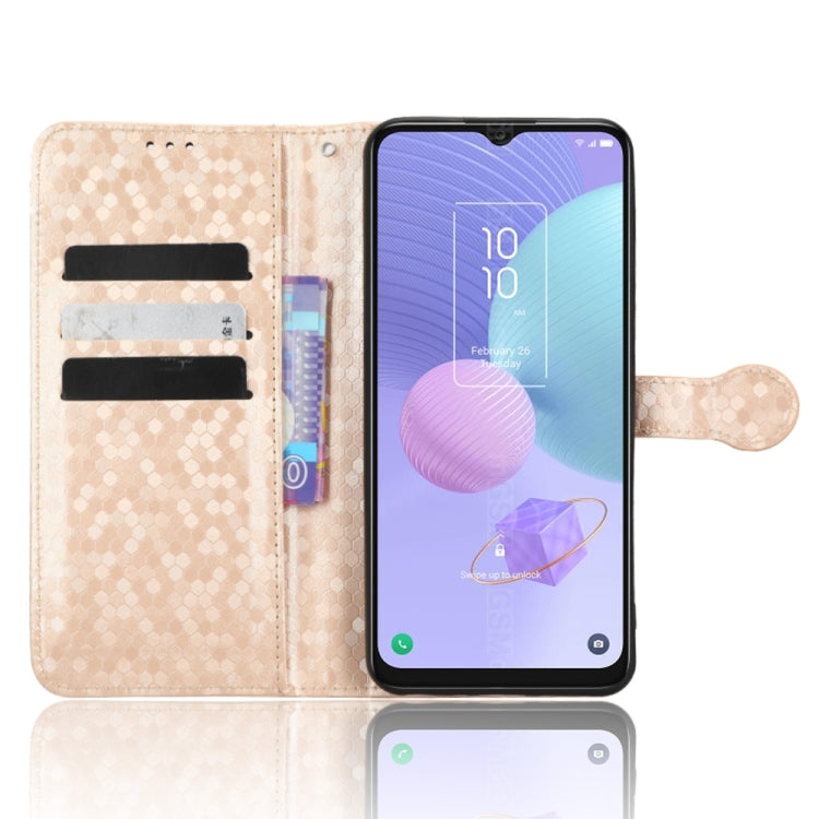 For TCL 405 / TCL 406 T506D Honeycomb Dot Texture Leather Phone Case