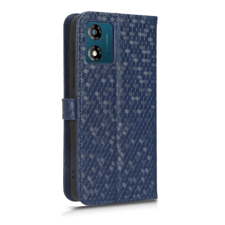 For Motorola Moto E13 4G Honeycomb Dot Texture Leather Phone Case