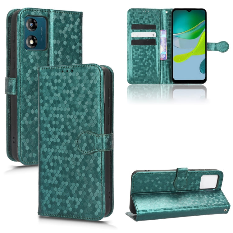 For Motorola Moto E13 4G Honeycomb Dot Texture Leather Phone Case