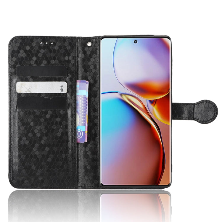 For Motorola Moto X40 Pro Honeycomb Dot Texture Leather Phone Case