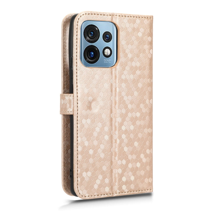 For Motorola Moto X40 Pro Honeycomb Dot Texture Leather Phone Case