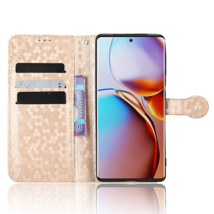 For Motorola Moto X40 Pro Honeycomb Dot Texture Leather Phone Case