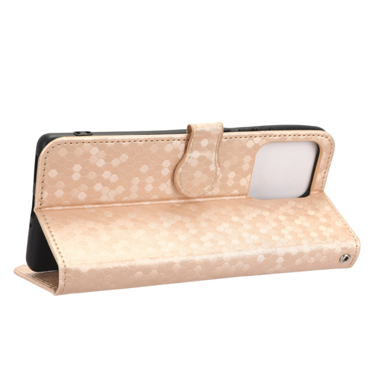 For Motorola Moto X40 Pro Honeycomb Dot Texture Leather Phone Case