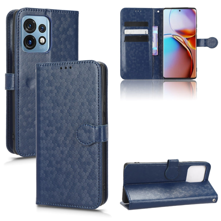 For Motorola Moto X40 Pro Honeycomb Dot Texture Leather Phone Case