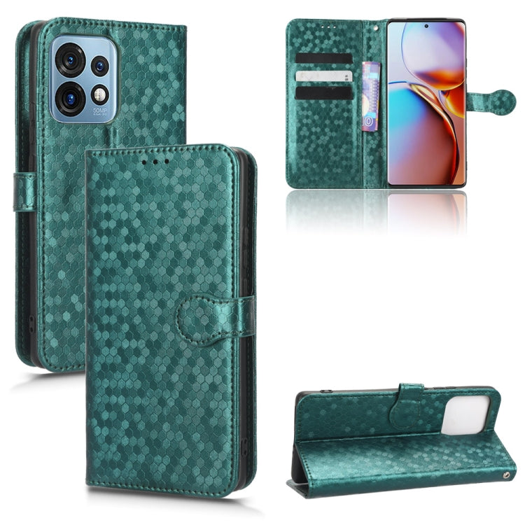For Motorola Moto X40 Pro Honeycomb Dot Texture Leather Phone Case